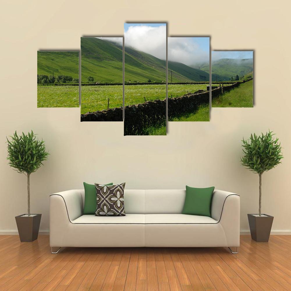 Ettrick Valley Scotland Canvas Wall Art-5 Star-Gallery Wrap-62" x 32"-Tiaracle
