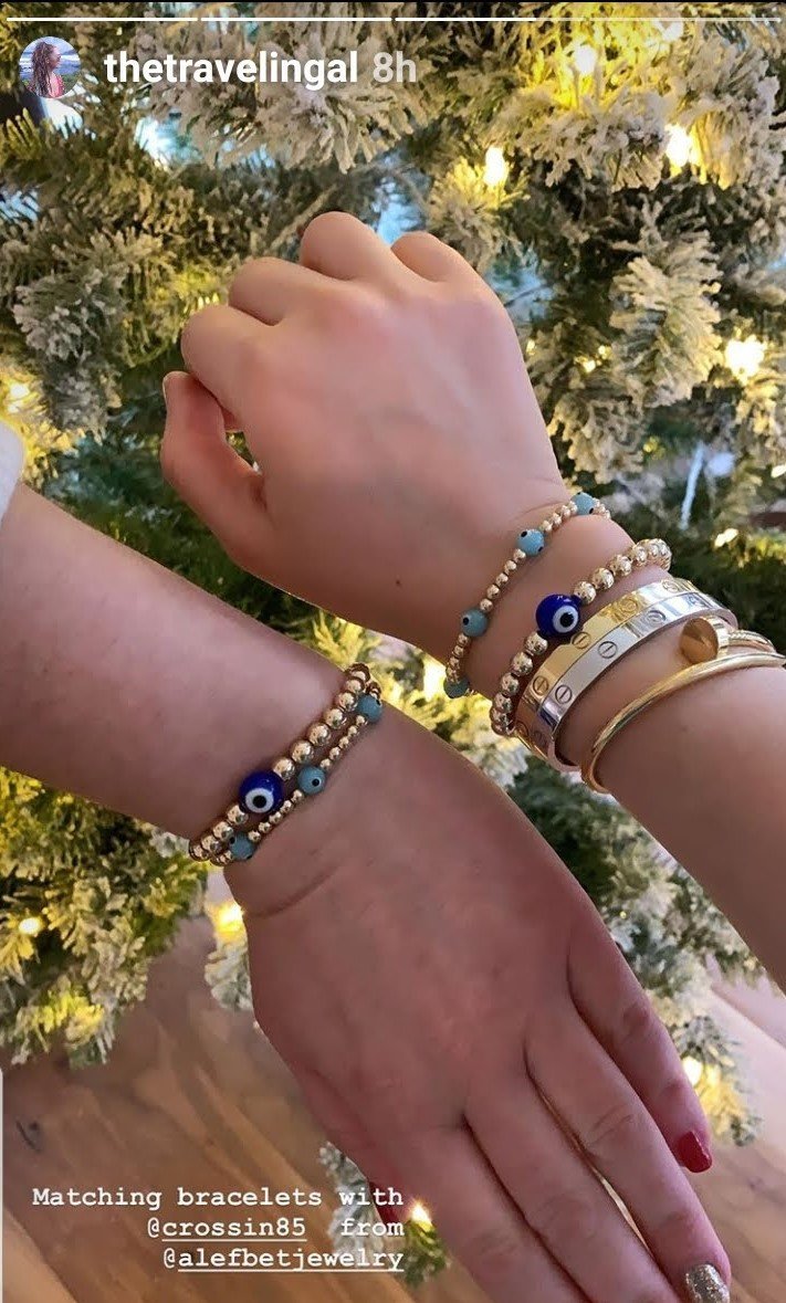 بلیو ایول آئی 4 ملی میٹر چاندی یا سونے کی مالا کڑا اسٹیکنگ کے لئے کامل