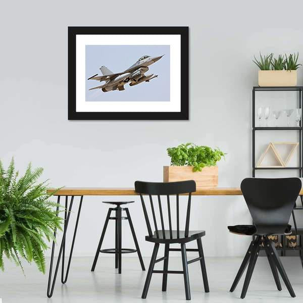 F-16 Take Off Canvas Wall Art-3 Horizontal-Gallery Wrap-25" x 16"-Tiaracle