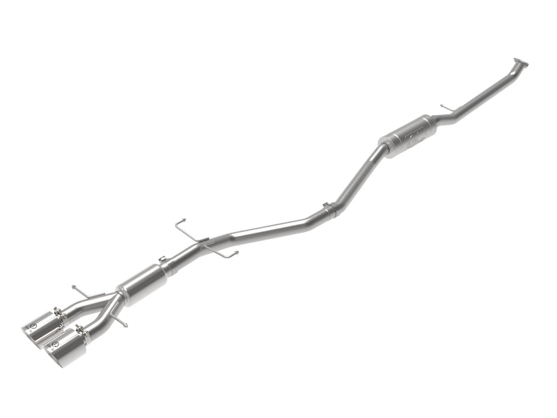 aFe Takeda 17-21 Honda Civic Si Sedan 2,5 Zoll Cat-Back-Auspuffanlage mit polierten Spitzen