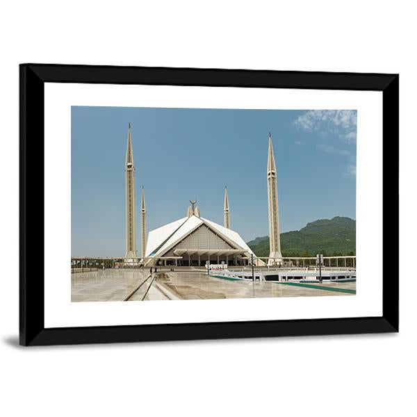 Faisal Mosque In Islamabad Canvas Wall Art-3 Horizontal-Gallery Wrap-25" x 16"-Tiaracle