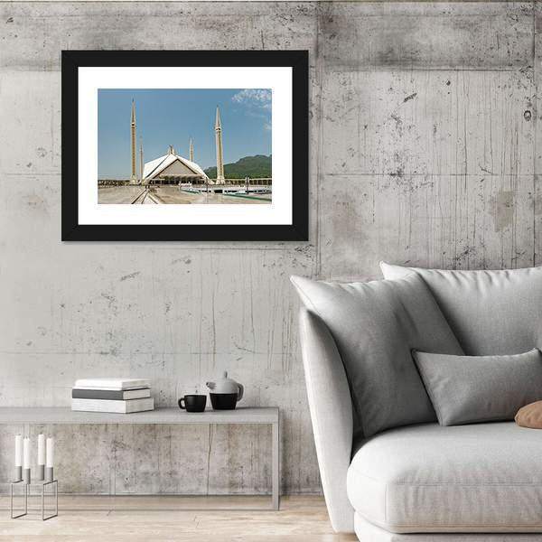 Faisal Mosque In Islamabad Canvas Wall Art-3 Horizontal-Gallery Wrap-25" x 16"-Tiaracle