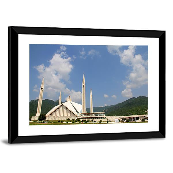 Faisal Mosque Islamabad Canvas Wall Art-3 Horizontal-Gallery Wrap-25" x 16"-Tiaracle