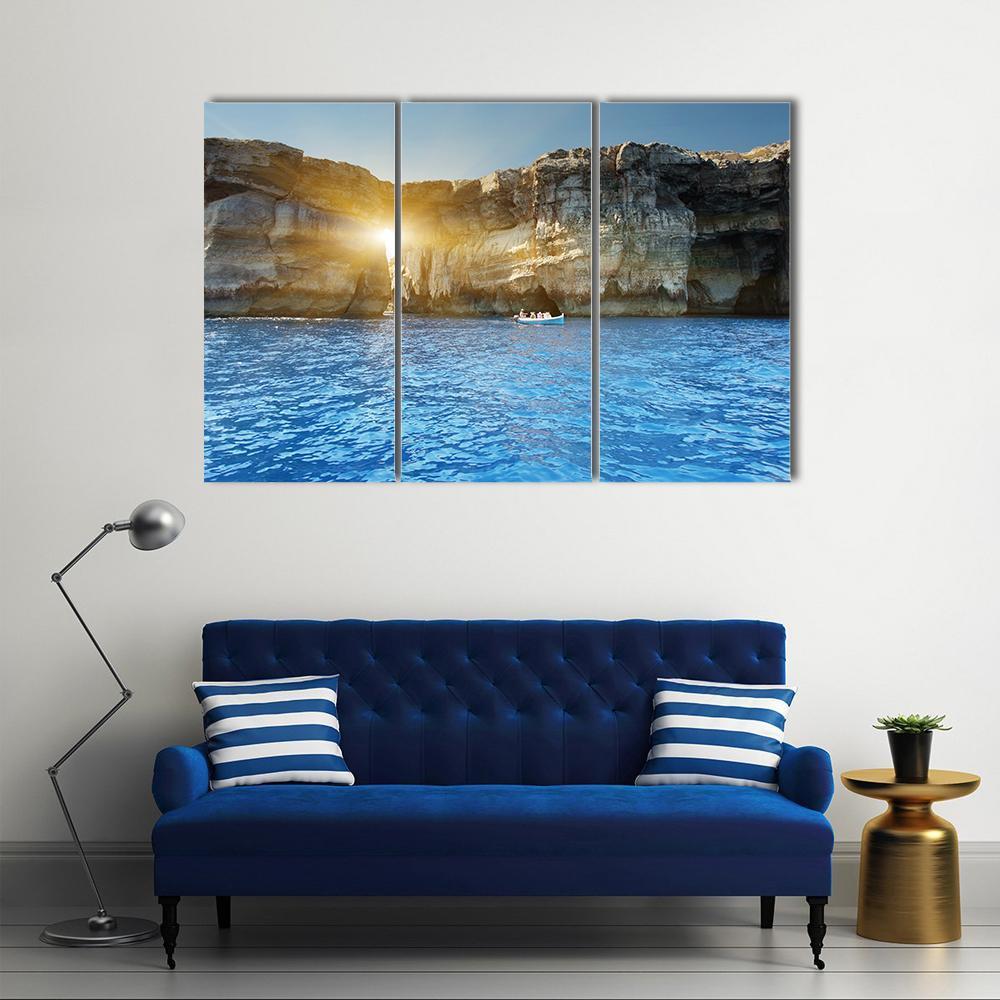 Fantastic Azure Window Canvas Wall Art-3 Horizontal-Gallery Wrap-37" x 24"-Tiaracle