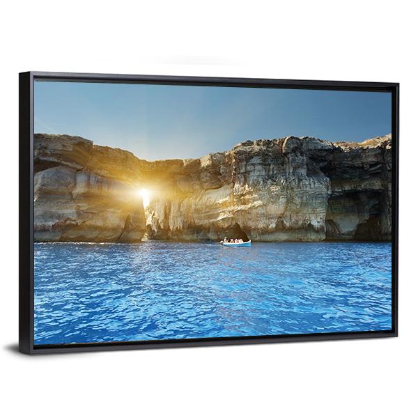 Fantastic Azure Window Canvas Wall Art-3 Horizontal-Gallery Wrap-25" x 16"-Tiaracle