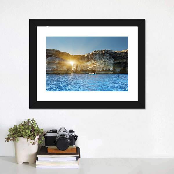 Fantastic Azure Window Canvas Wall Art-1 Piece-Framed Print-20" x 16"-Tiaracle