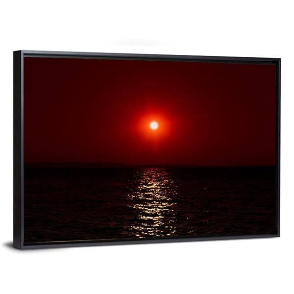 Fantastic Sunset On Mars Canvas Wall Art-3 Horizontal-Gallery Wrap-25" x 16"-Tiaracle