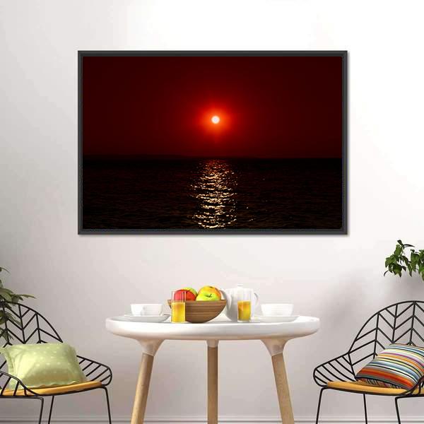 Fantastic Sunset On Mars Canvas Wall Art-3 Horizontal-Gallery Wrap-25" x 16"-Tiaracle