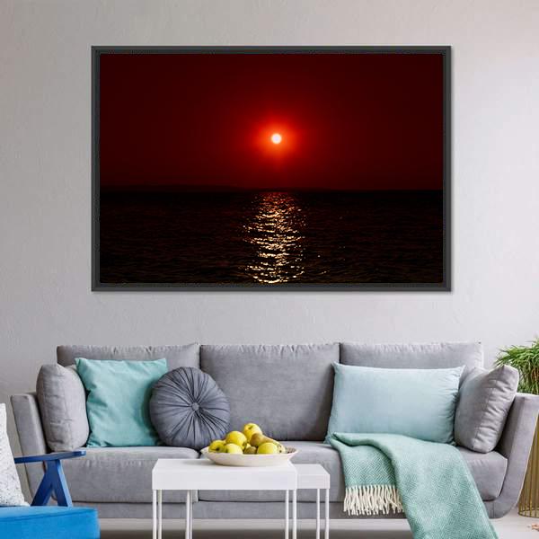 Fantastic Sunset On Mars Canvas Wall Art-3 Horizontal-Gallery Wrap-25" x 16"-Tiaracle