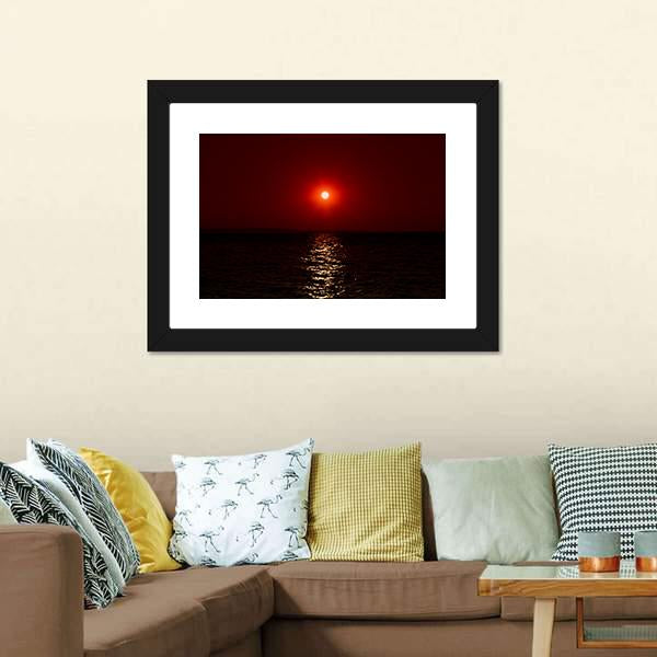 Fantastic Sunset On Mars Canvas Wall Art-3 Horizontal-Gallery Wrap-25" x 16"-Tiaracle