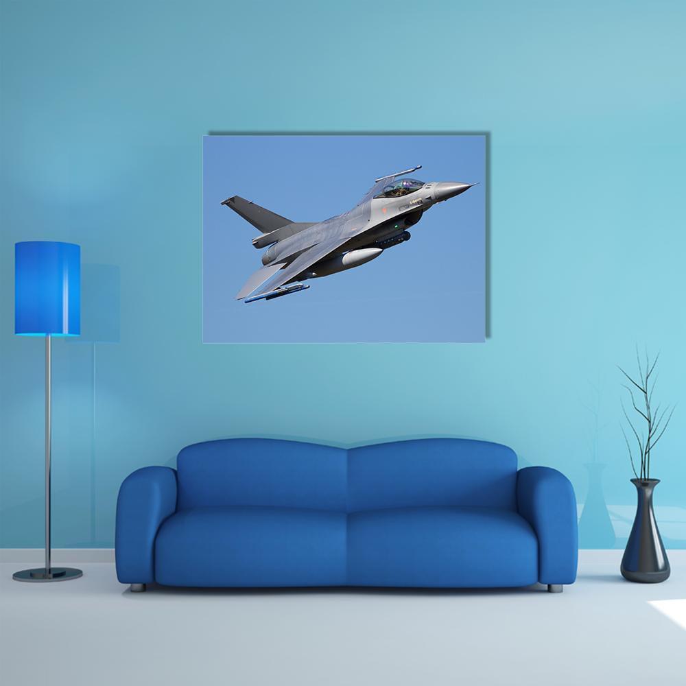 Fighter Jet Canvas Wall Art-1 Piece-Gallery Wrap-48" x 32"-Tiaracle