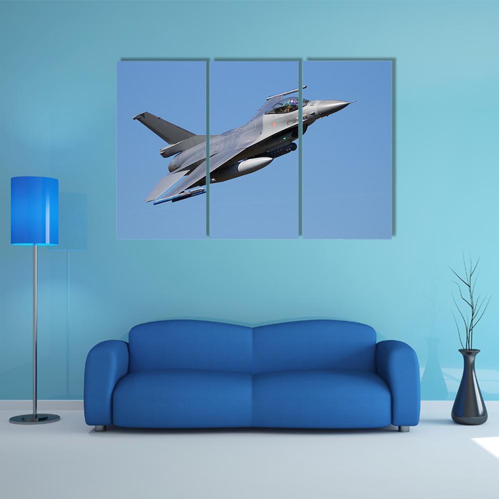 Fighter Jet Canvas Wall Art-3 Horizontal-Gallery Wrap-37" x 24"-Tiaracle