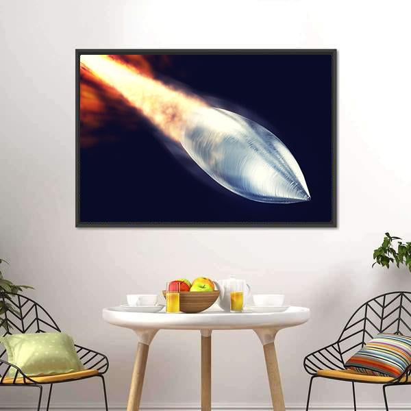 Fired Bullet Closeup Canvas Wall Art-3 Horizontal-Gallery Wrap-25" x 16"-Tiaracle