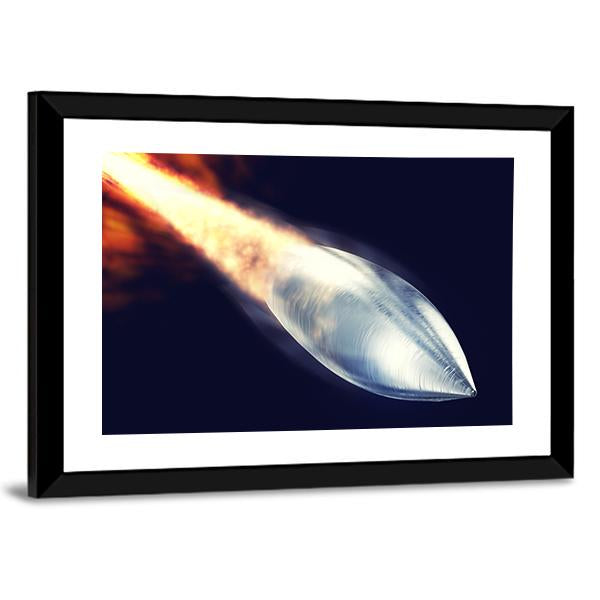 Fired Bullet Closeup Canvas Wall Art-3 Horizontal-Gallery Wrap-25" x 16"-Tiaracle