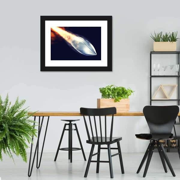 Fired Bullet Closeup Canvas Wall Art-3 Horizontal-Gallery Wrap-25" x 16"-Tiaracle