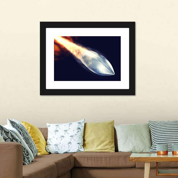 Fired Bullet Closeup Canvas Wall Art-3 Horizontal-Gallery Wrap-25" x 16"-Tiaracle