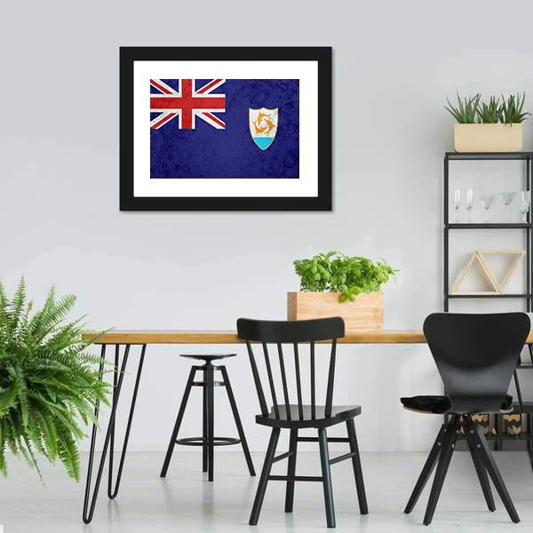 Flag Of Anguilla Canvas Wall Art-3 Horizontal-Gallery Wrap-25" x 16"-Tiaracle