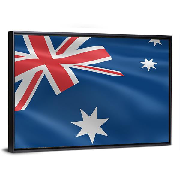 Flag of Australia Canvas Wall Art-3 Horizontal-Gallery Wrap-25" x 16"-Tiaracle