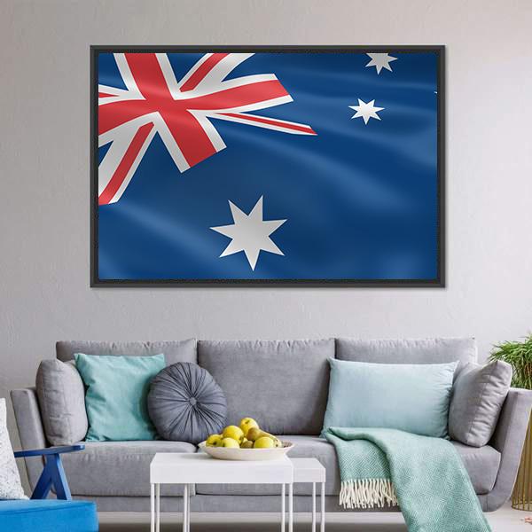 Flag of Australia Canvas Wall Art-3 Horizontal-Gallery Wrap-25" x 16"-Tiaracle