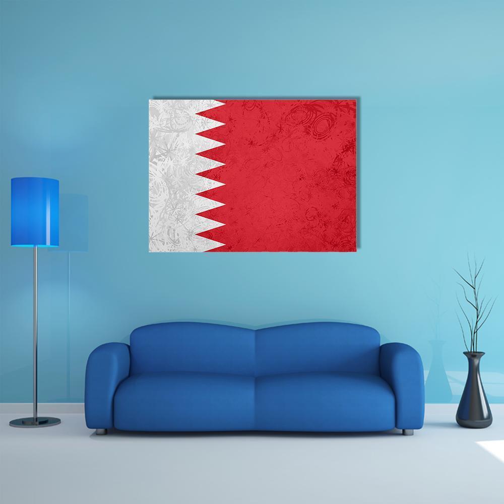 Flag Of Bahrain Canvas Wall Art-1 Piece-Gallery Wrap-48" x 32"-Tiaracle