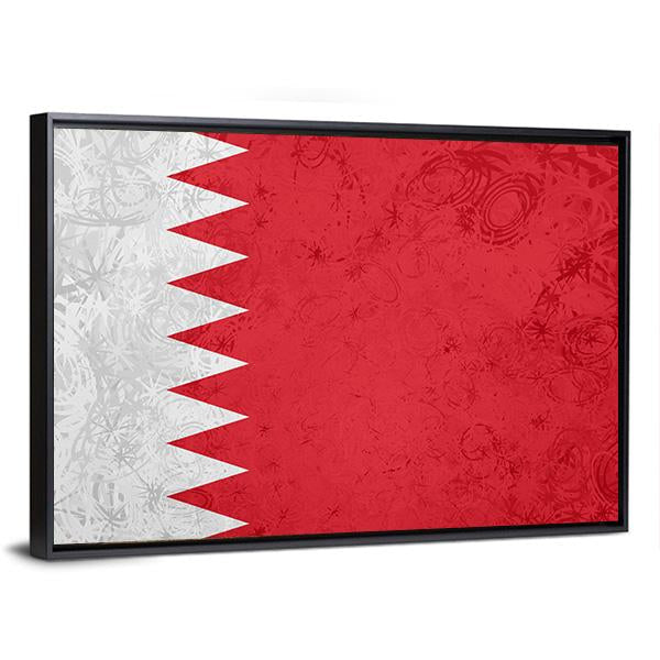 Flag Of Bahrain Canvas Wall Art-3 Horizontal-Gallery Wrap-25" x 16"-Tiaracle