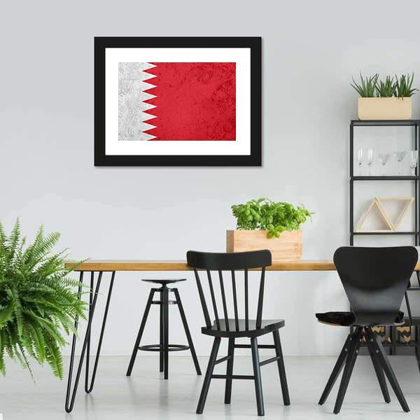 Flag Of Bahrain Canvas Wall Art-3 Horizontal-Gallery Wrap-25" x 16"-Tiaracle