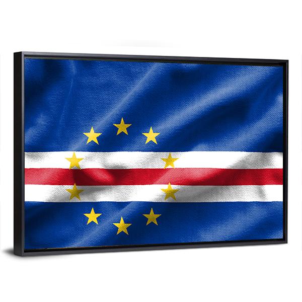 Flag Of Cape Verde Canvas Wall Art-3 Horizontal-Gallery Wrap-25" x 16"-Tiaracle