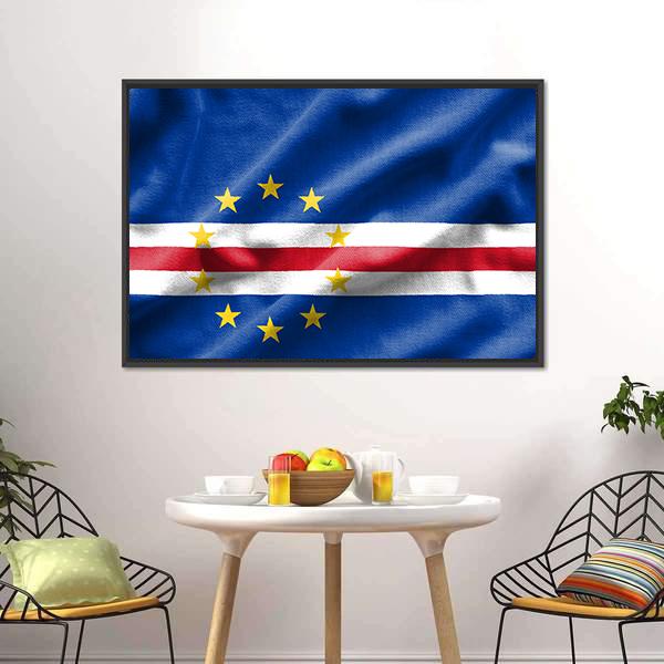 Flag Of Cape Verde Canvas Wall Art-3 Horizontal-Gallery Wrap-25" x 16"-Tiaracle
