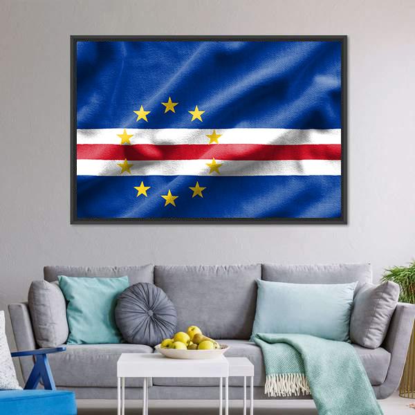 Flag Of Cape Verde Canvas Wall Art-3 Horizontal-Gallery Wrap-25" x 16"-Tiaracle