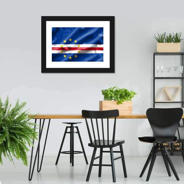 Flag Of Cape Verde Canvas Wall Art-3 Horizontal-Gallery Wrap-25" x 16"-Tiaracle