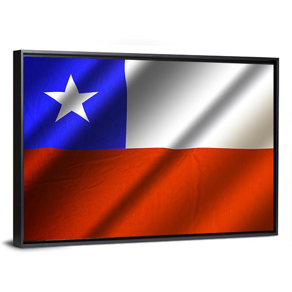 Flag Of Chile Canvas Wall Art-3 Horizontal-Gallery Wrap-25" x 16"-Tiaracle