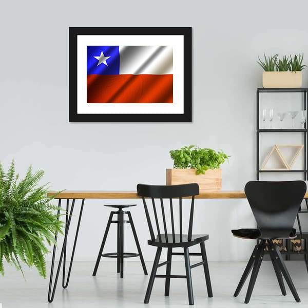 Flag Of Chile Canvas Wall Art-3 Horizontal-Gallery Wrap-25" x 16"-Tiaracle