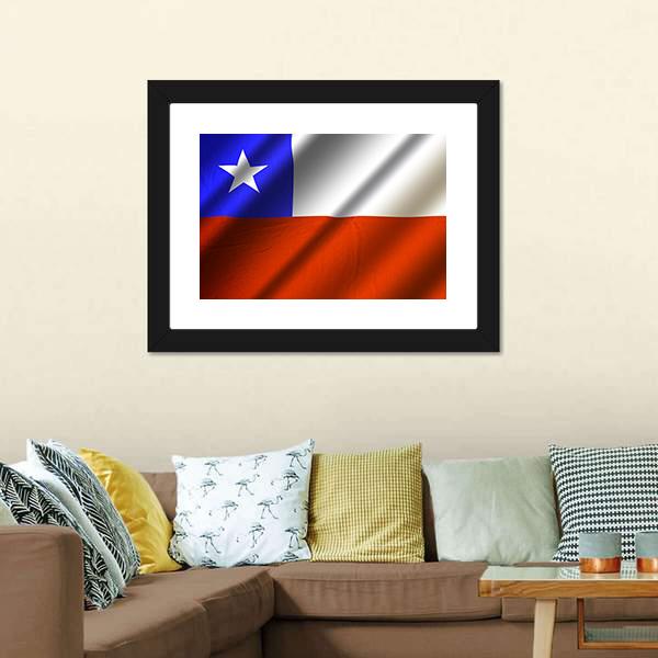 Flag Of Chile Canvas Wall Art-3 Horizontal-Gallery Wrap-25" x 16"-Tiaracle