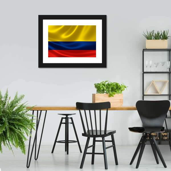 Flag Of Colombia Canvas Wall Art-3 Horizontal-Gallery Wrap-25" x 16"-Tiaracle