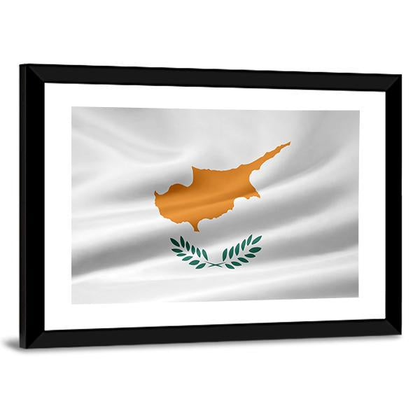 Flag Of Cyprus Canvas Wall Art-3 Horizontal-Gallery Wrap-25" x 16"-Tiaracle