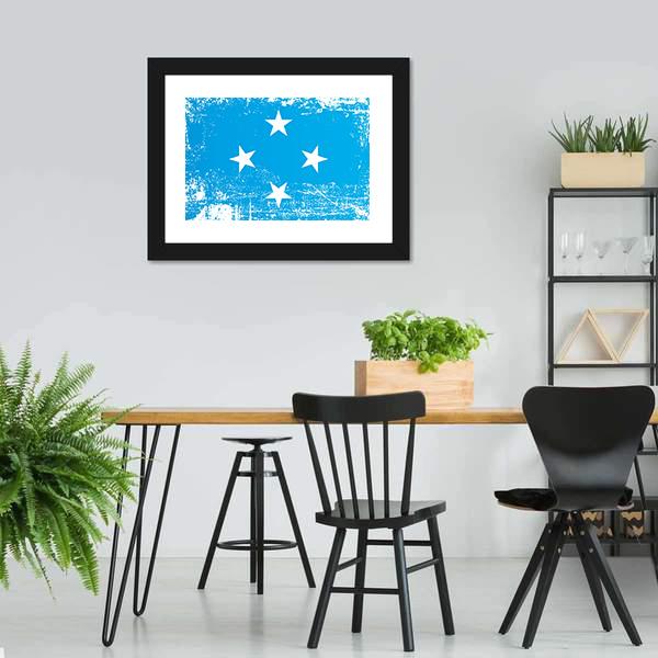Flag Of Federated States Of Micronesia Canvas Wall Art-3 Horizontal-Gallery Wrap-25" x 16"-Tiaracle