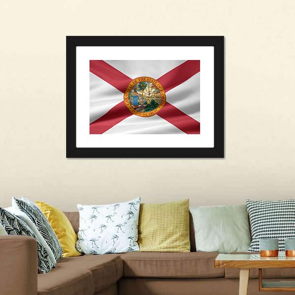 Flag Of Florida Canvas Wall Art-3 Horizontal-Gallery Wrap-25" x 16"-Tiaracle