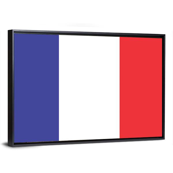 Flag Of France Canvas Wall Art-3 Horizontal-Gallery Wrap-25" x 16"-Tiaracle