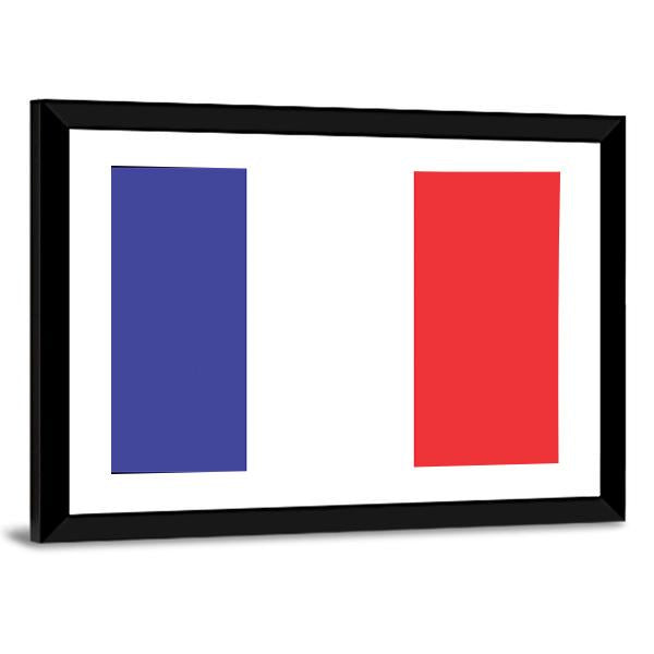Flag Of France Canvas Wall Art-3 Horizontal-Gallery Wrap-25" x 16"-Tiaracle