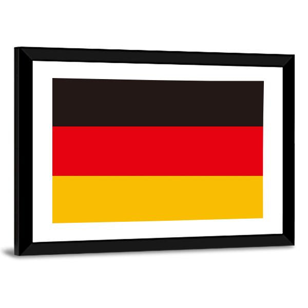 Flag Of Germany Canvas Wall Art-3 Horizontal-Gallery Wrap-25" x 16"-Tiaracle