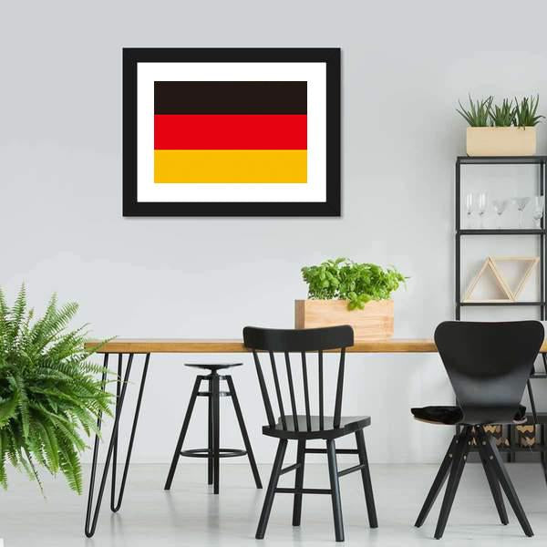 Flag Of Germany Canvas Wall Art-3 Horizontal-Gallery Wrap-25" x 16"-Tiaracle