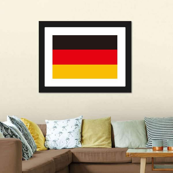 Flag Of Germany Canvas Wall Art-3 Horizontal-Gallery Wrap-25" x 16"-Tiaracle