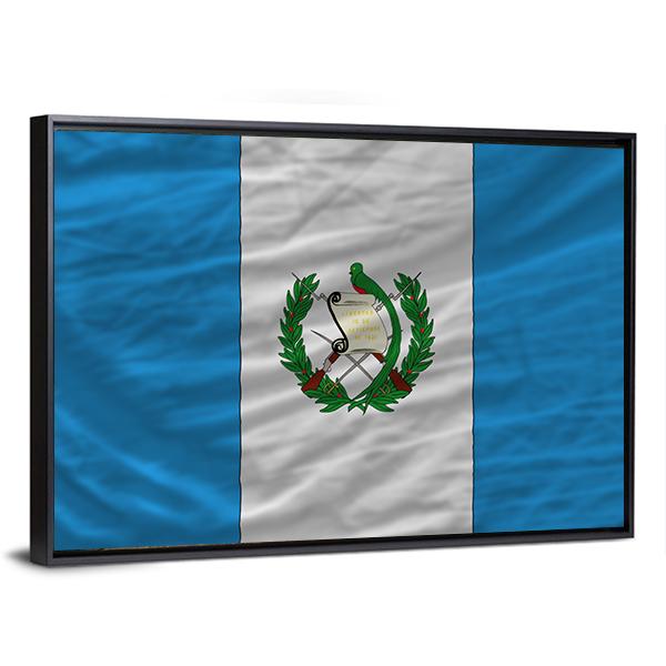 Flag Of Guatemala Canvas Wall Art-3 Horizontal-Gallery Wrap-25" x 16"-Tiaracle