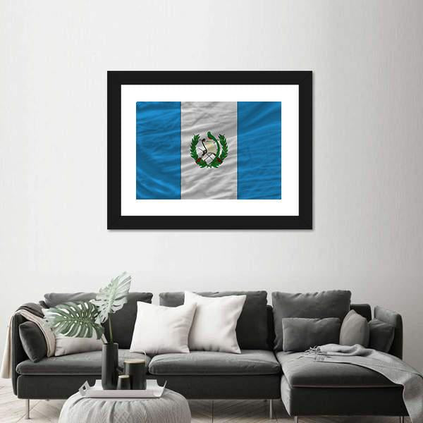 Flag Of Guatemala Canvas Wall Art-3 Horizontal-Gallery Wrap-25" x 16"-Tiaracle