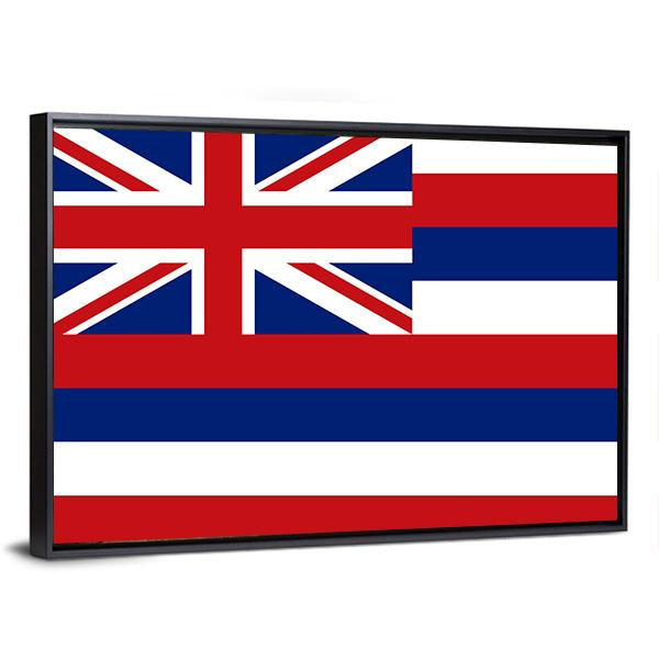 Flag Of Hawaii Canvas Wall Art-3 Horizontal-Gallery Wrap-25" x 16"-Tiaracle