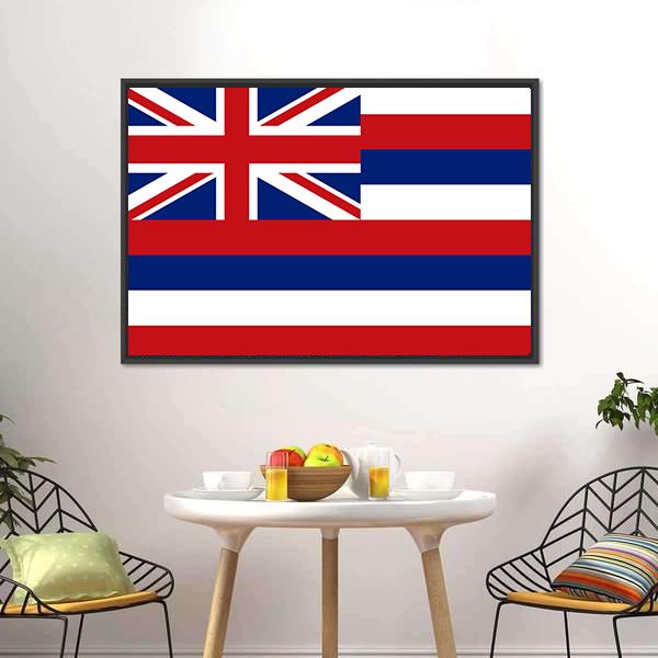Flag Of Hawaii Canvas Wall Art-3 Horizontal-Gallery Wrap-25" x 16"-Tiaracle