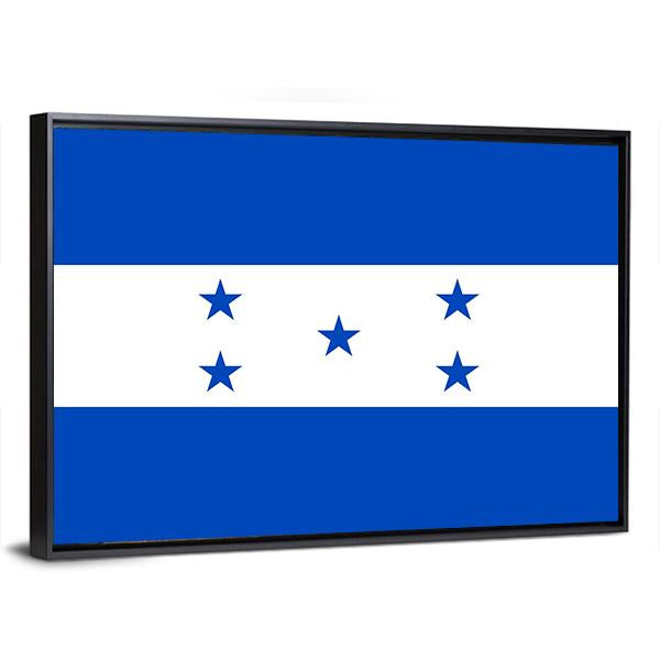 Flag Of Honduras Canvas Wall Art-3 Horizontal-Gallery Wrap-25" x 16"-Tiaracle