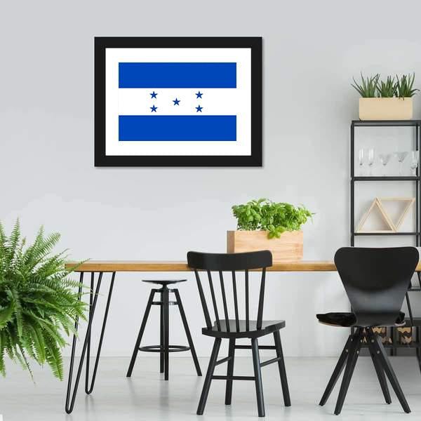 Flag Of Honduras Canvas Wall Art-3 Horizontal-Gallery Wrap-25" x 16"-Tiaracle