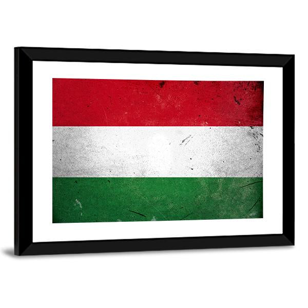 Flag Of Hungary Canvas Wall Art-3 Horizontal-Gallery Wrap-25" x 16"-Tiaracle