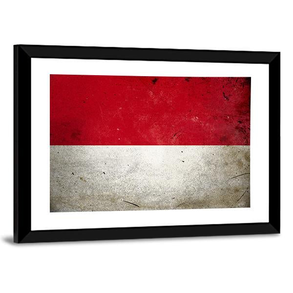 Flag Of Indonesia Canvas Wall Art-3 Horizontal-Gallery Wrap-25" x 16"-Tiaracle